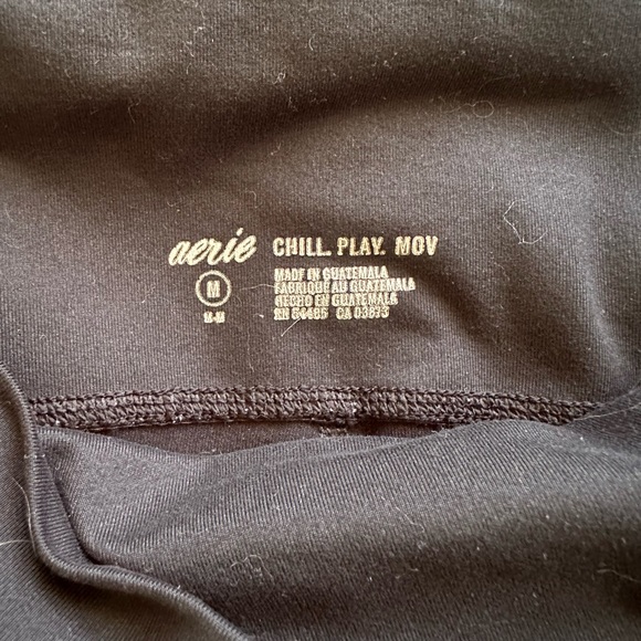 Aerie Medium Black Leggings with Mesh - Picture 3 of 5